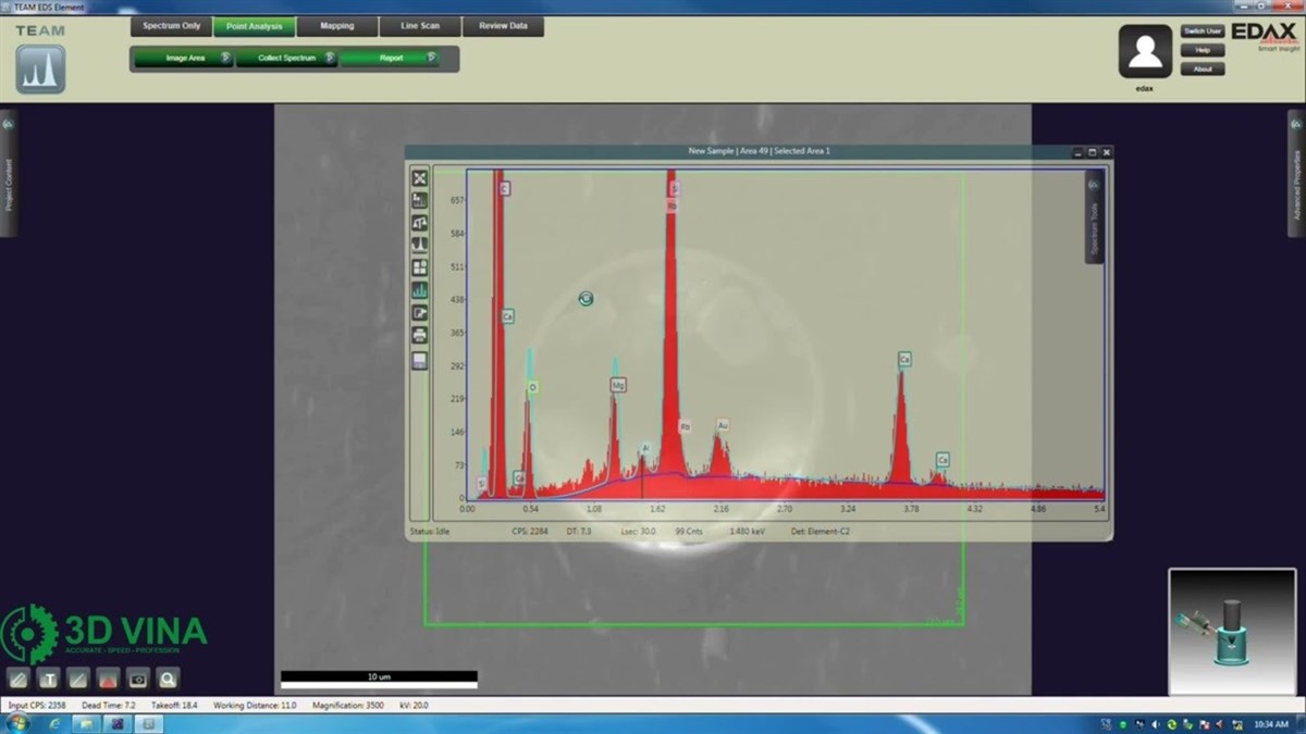Sử dụng máy X Ray để bàn SEM SNE 4500M& EDS
