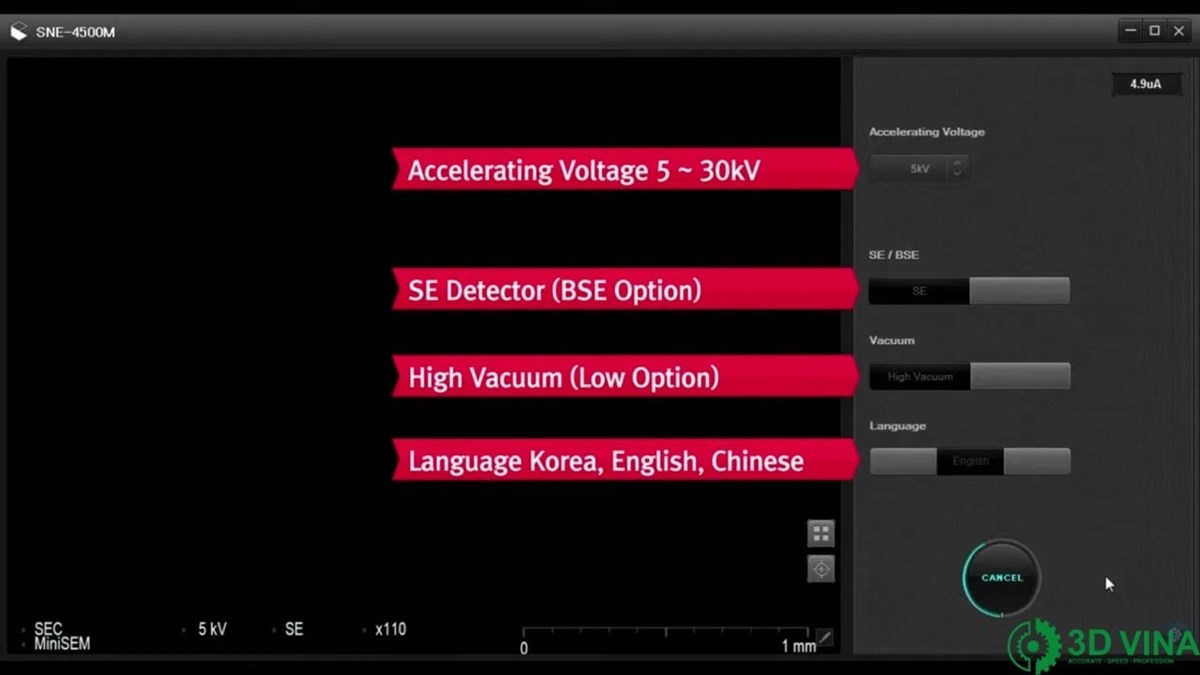 Sử dụng máy X Ray để bàn SEM SNE 4500M & MCM 200