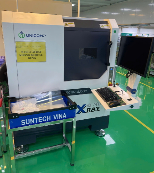 BÀN GIAO VÀ LẮP ĐẶT MÁY XRAY Unicomp AX7900 TẠI NHÀ MÁY SUNTECH VINA